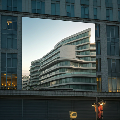 LuxeStay Building Billboard